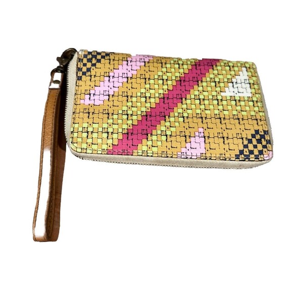 FOSSIL Print Phone Wristlet Bright Tech Zip Around Wallet Clutch SL5096670 - Picture 5 of 11